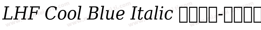 LHF Cool Blue Italic 语言英文字体转换